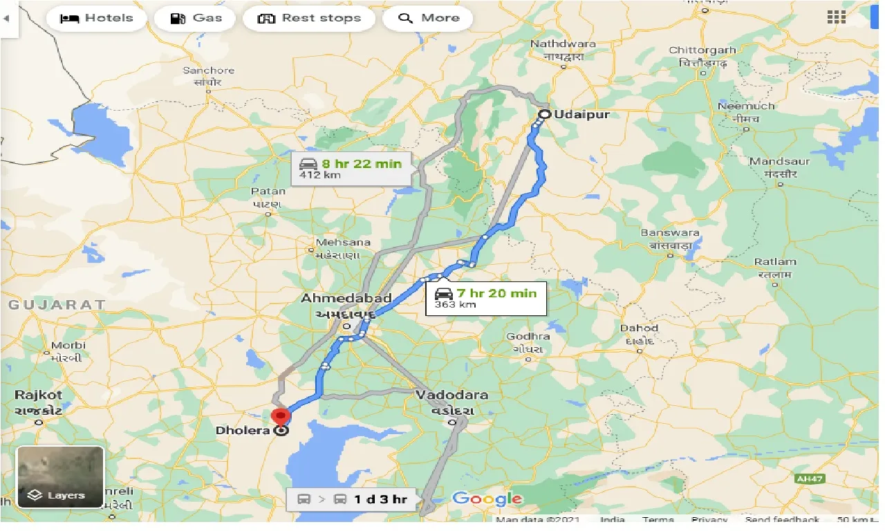 udaipur-to-dholera-one-way