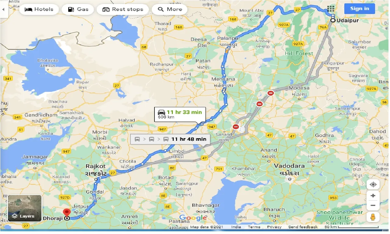 udaipur-to-dhoraji-taxi