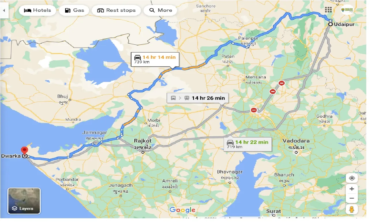 udaipur-to-dwarka-one-way