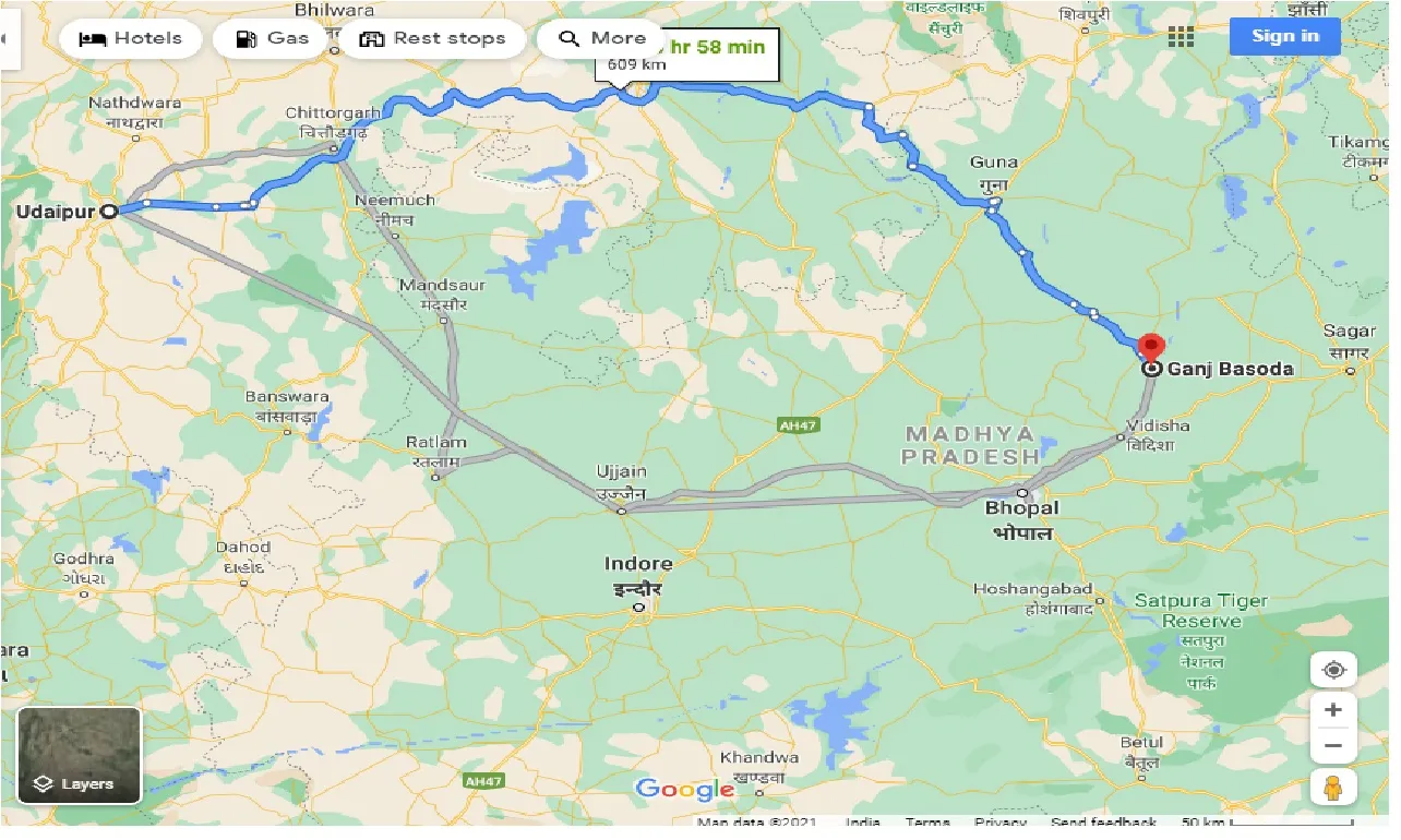 udaipur-to-ganj-basoda-one-way