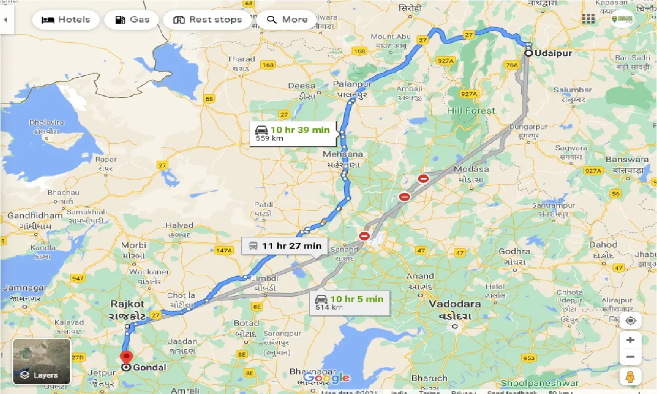 udaipur-to-gondal-one-way