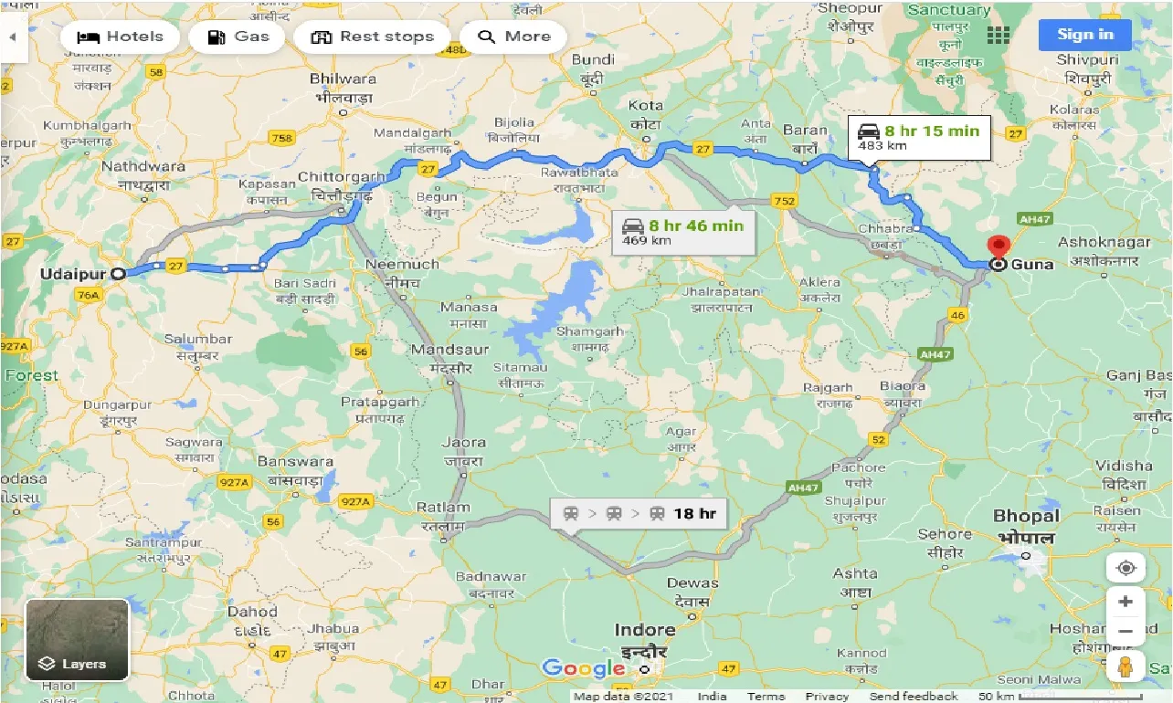 udaipur-to-guna-one-way