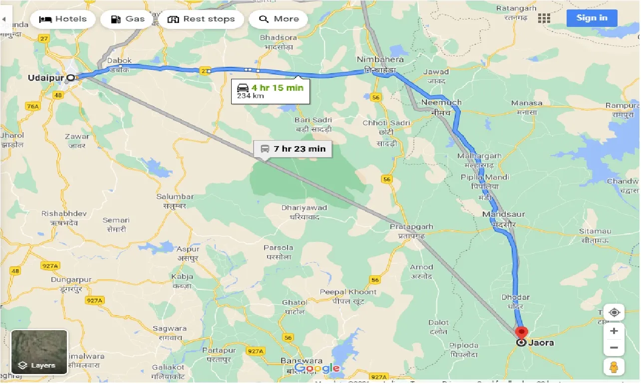 udaipur-to-jaora-one-way