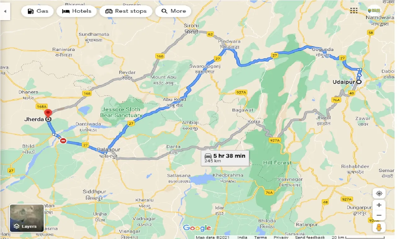 udaipur-to-jherda-one-way