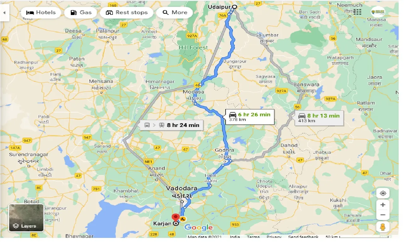 udaipur-to-karjan-one-way