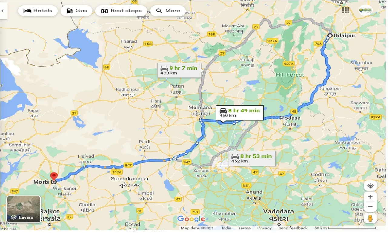 udaipur-to-morbi-taxi