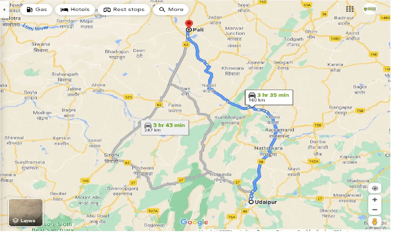 udaipur-to-pali-one-way