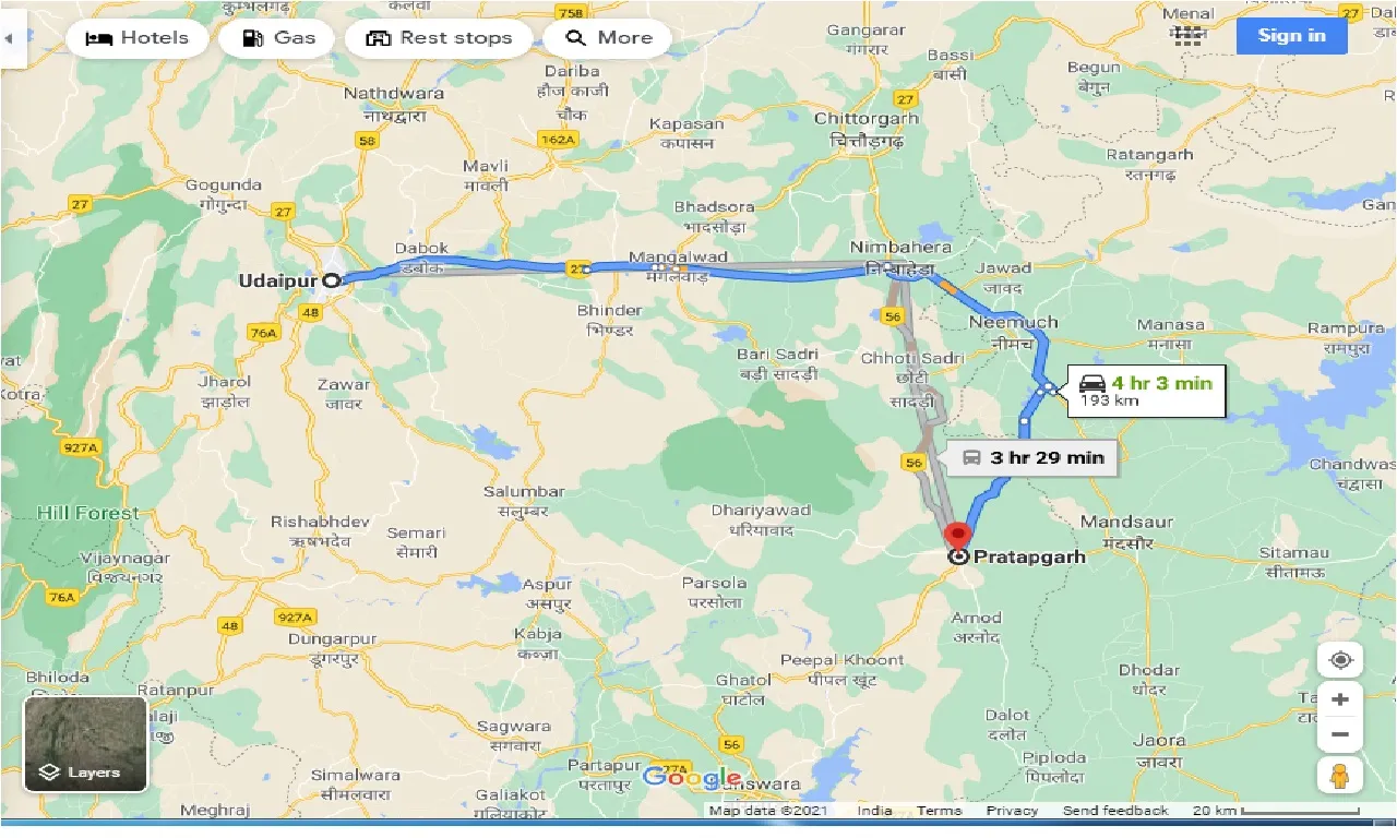 udaipur-to-pratapgarh-one-way