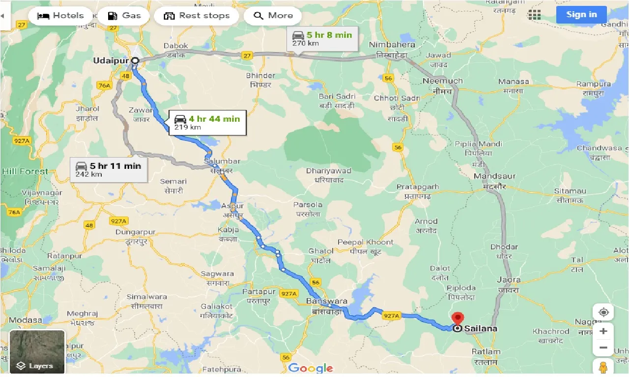 udaipur-to-sailana-taxi