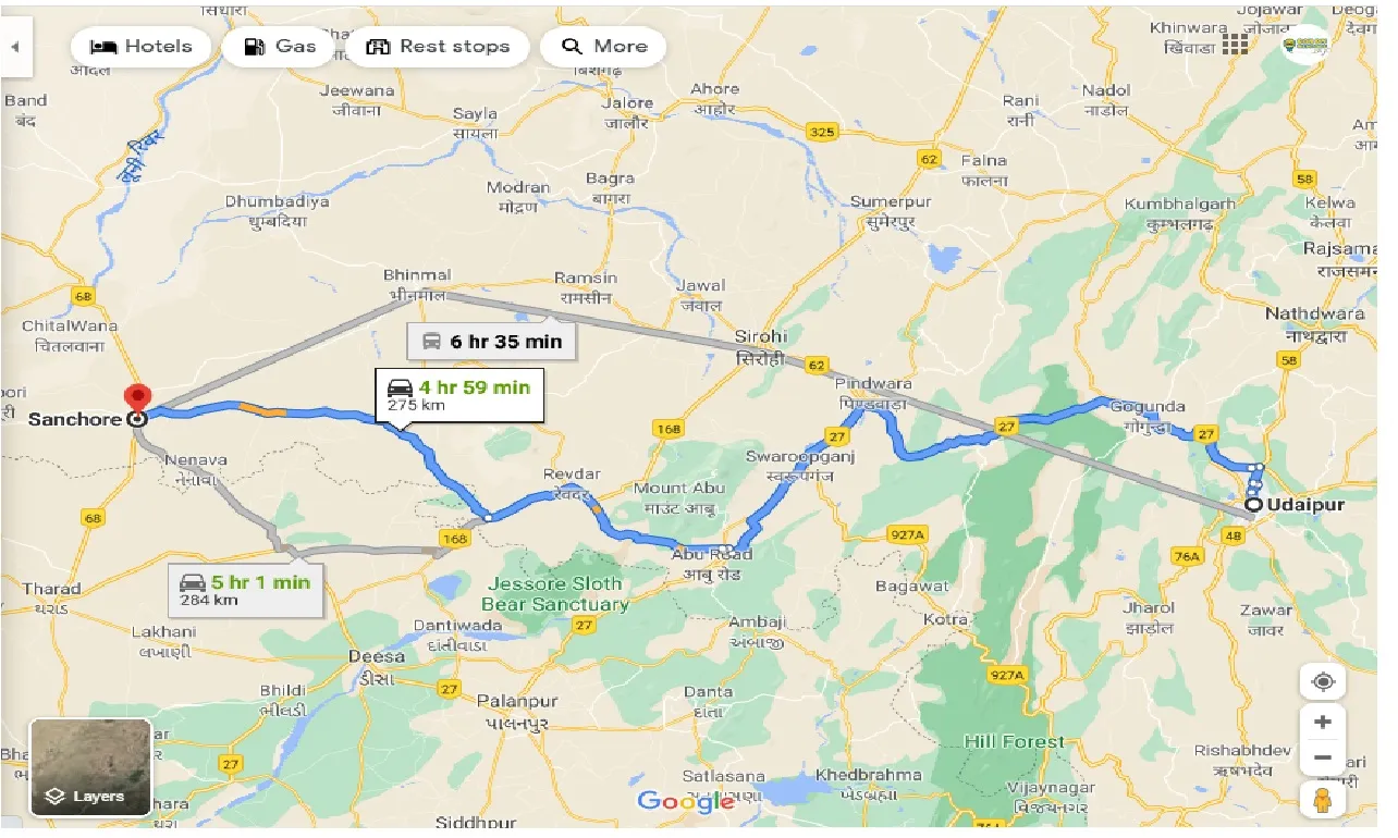 udaipur-to-sanchore-one-way