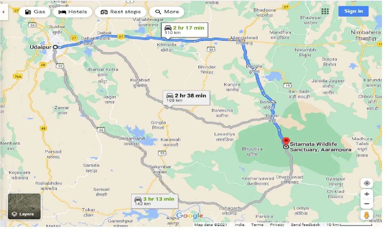 udaipur-to-seeta-mata-forest-taxi