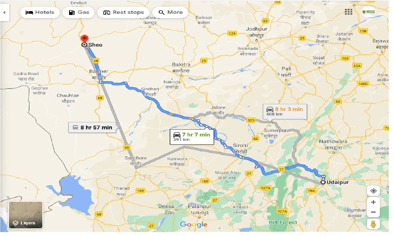 udaipur-to-sheo-one-way