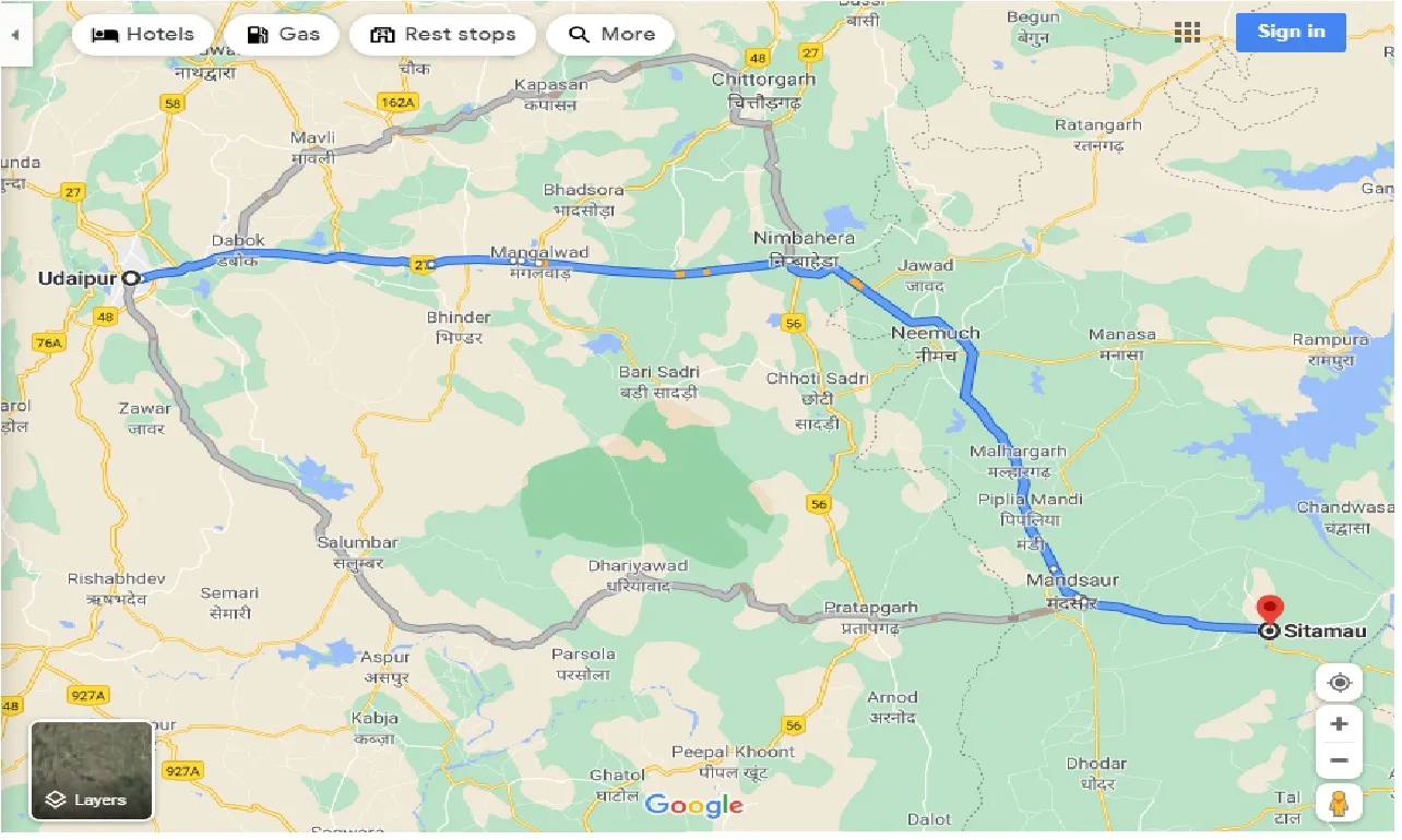 udaipur-to-sitamau-one-way