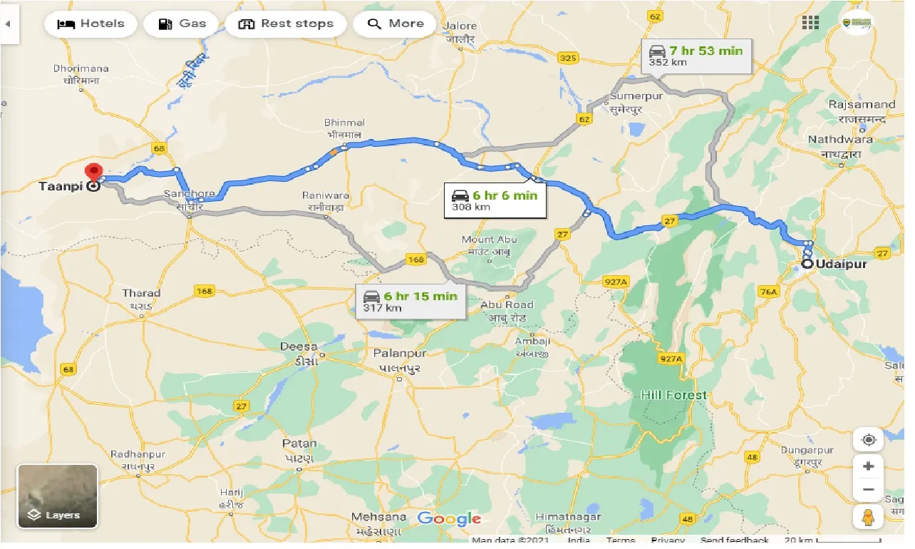 udaipur-to-taanpi-taxi