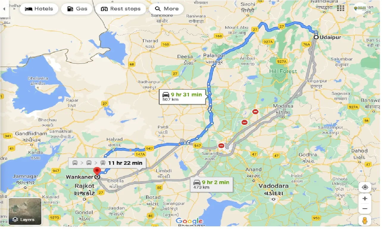 udaipur-to-wankaner-taxi