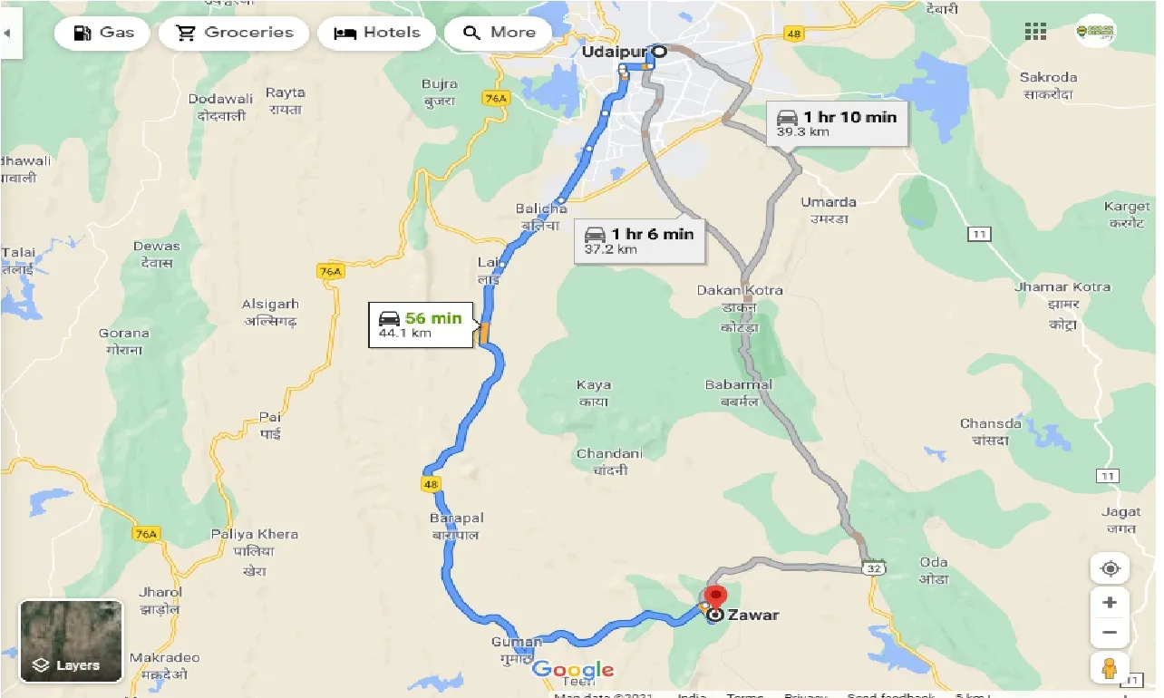 Udaipur To Zawar One Way udaipur-to-zawar-one-way