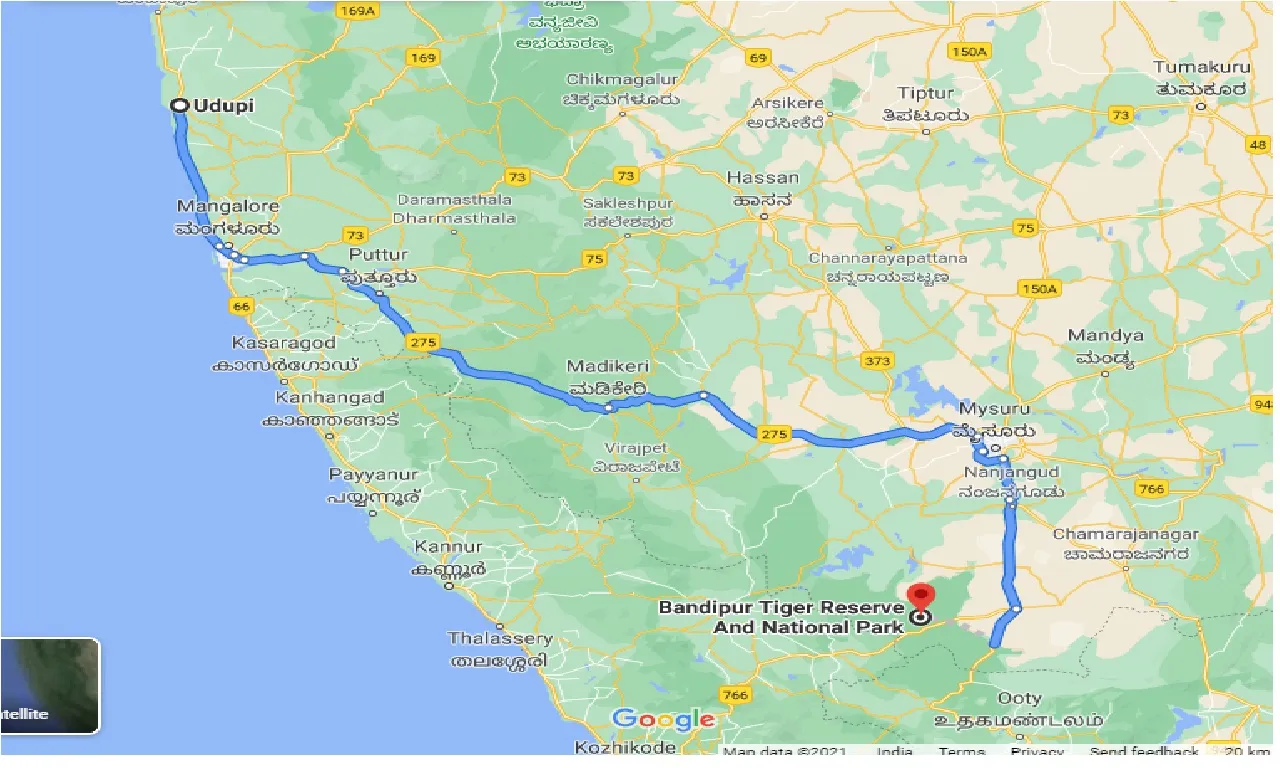 udupi-to-bandipur-national-park-one-way