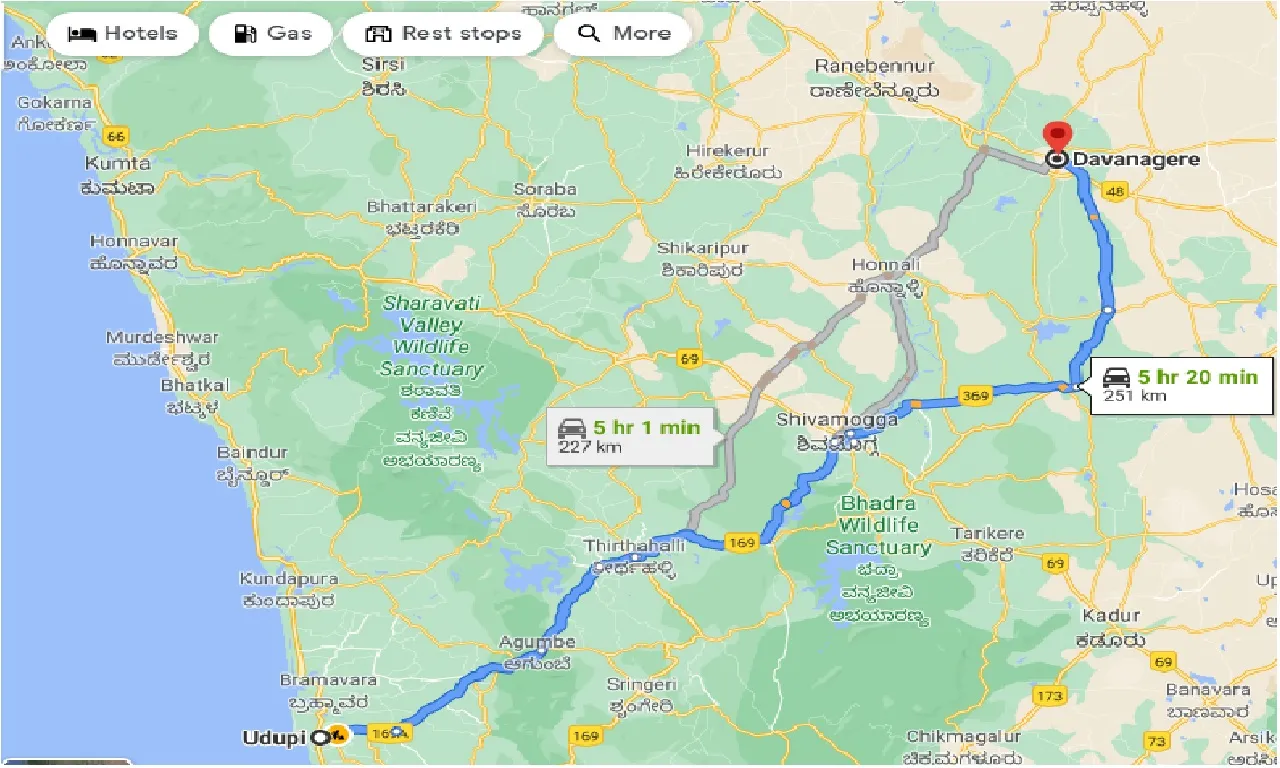 udupi-to-davanagere-one-way