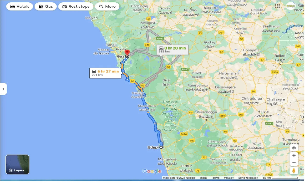 udupi-to-goa-round-trip