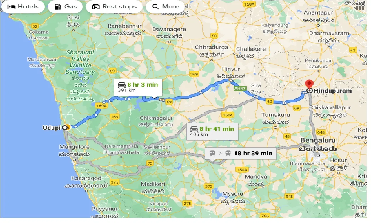 udupi-to-hindupuram-taxi