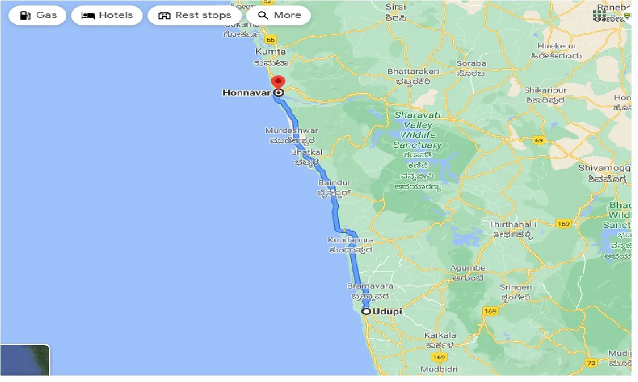 udupi-to-honnavar-one-way