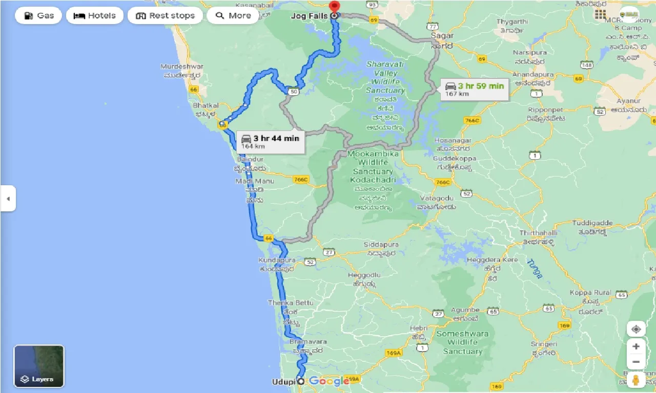 udupi-to-jog-falls-one-way
