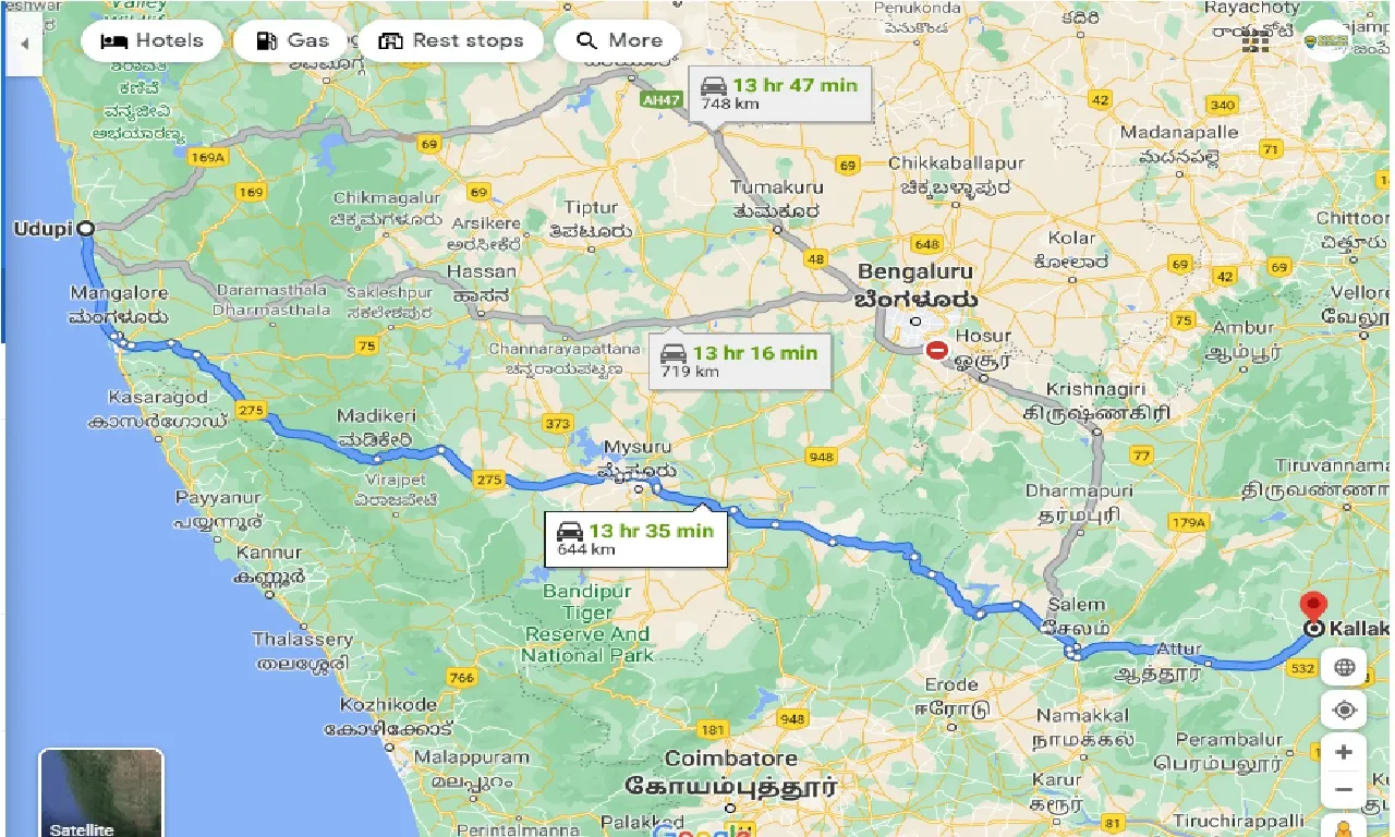 udupi-to-kallakkurichi-taxi