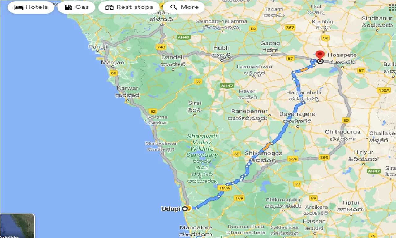 udupi-to-koppal-one-way
