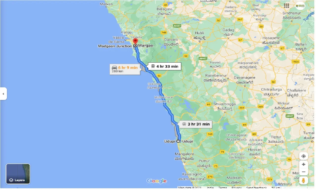 udupi-to-madgaon-round-trip