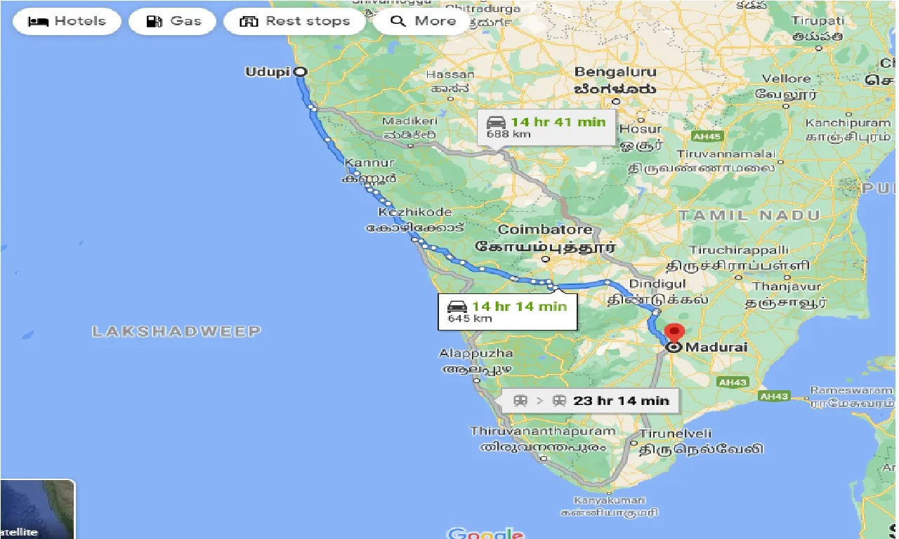 udupi-to-madurai-one-way