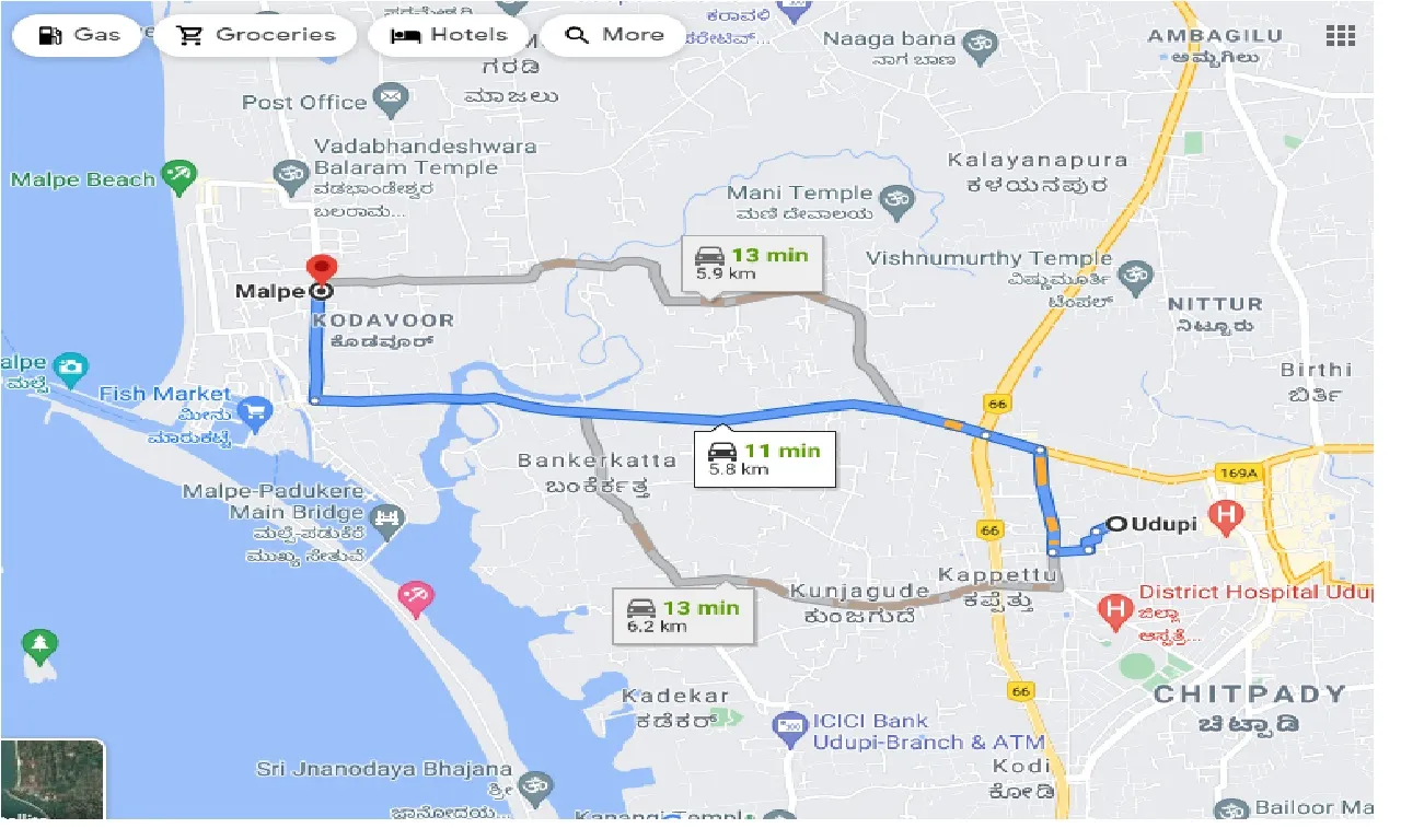 udupi-to-malpe-one-way