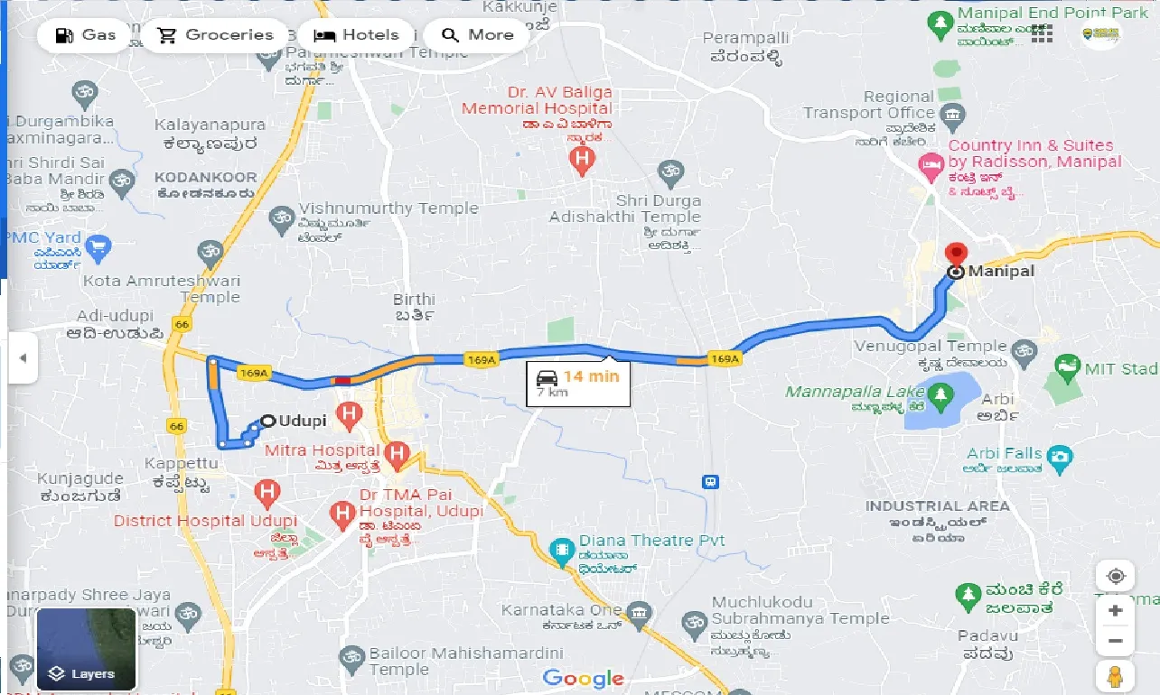 udupi-to-manipal-round-trip
