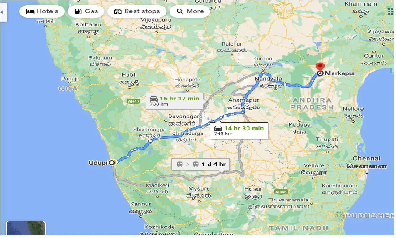 udupi-to-markapur-one-way
