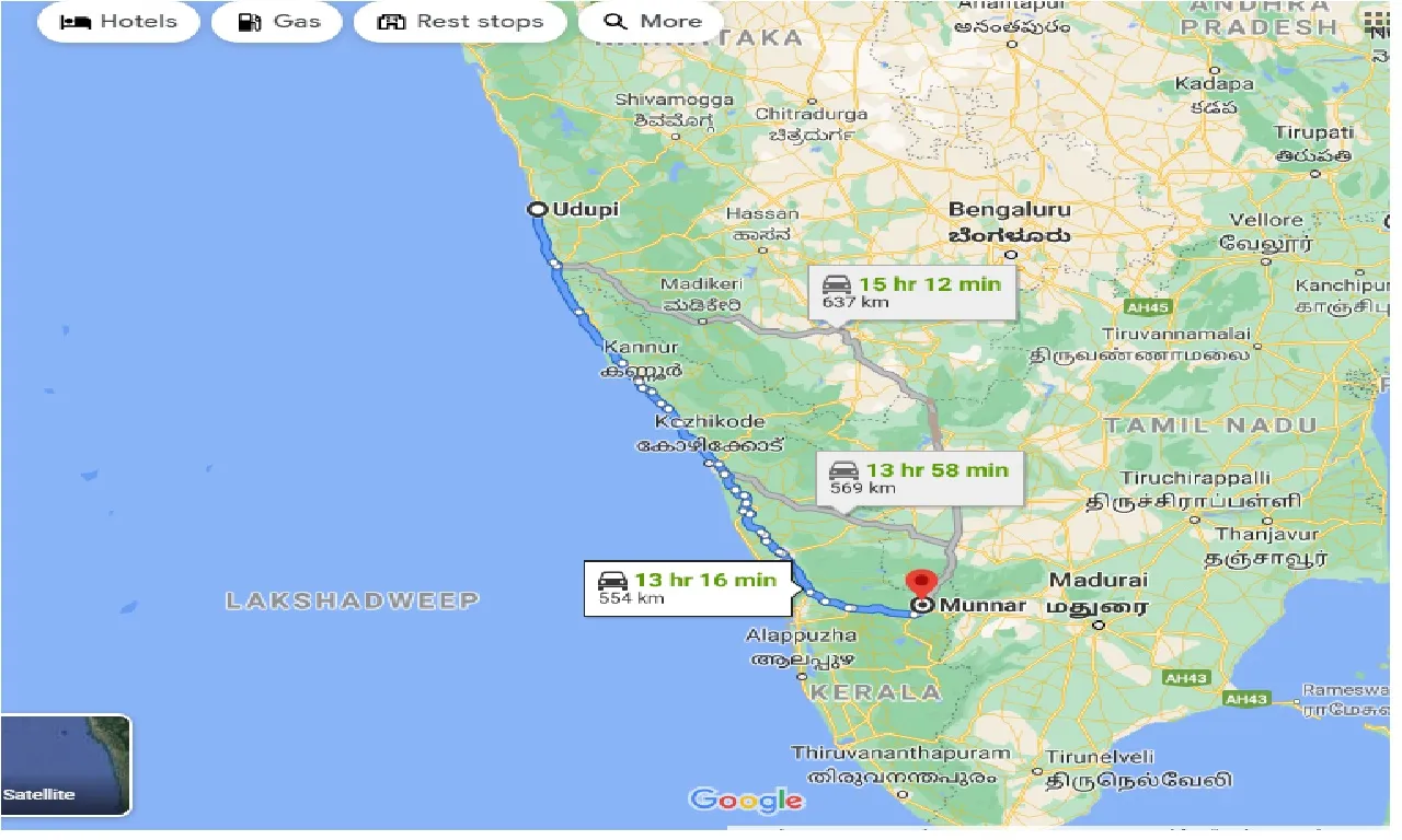 udupi-to-munnar-one-way
