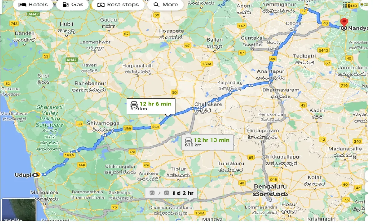 udupi-to-nandyala-one-way