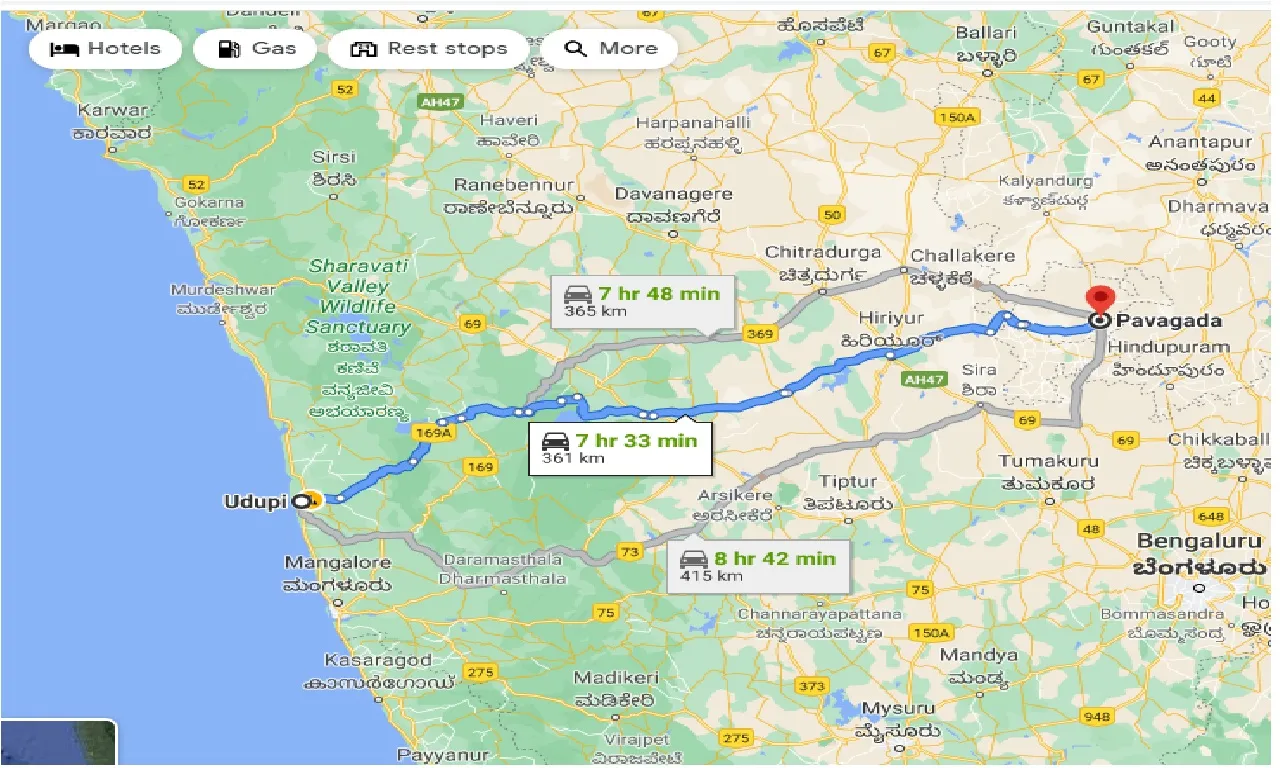 udupi-to-pavagada-taxi