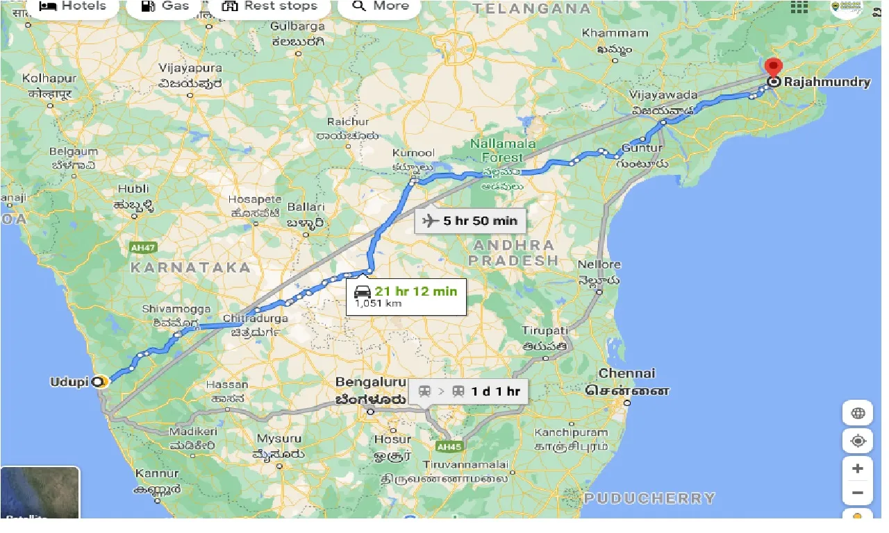 udupi-to-rajahmundry-taxi