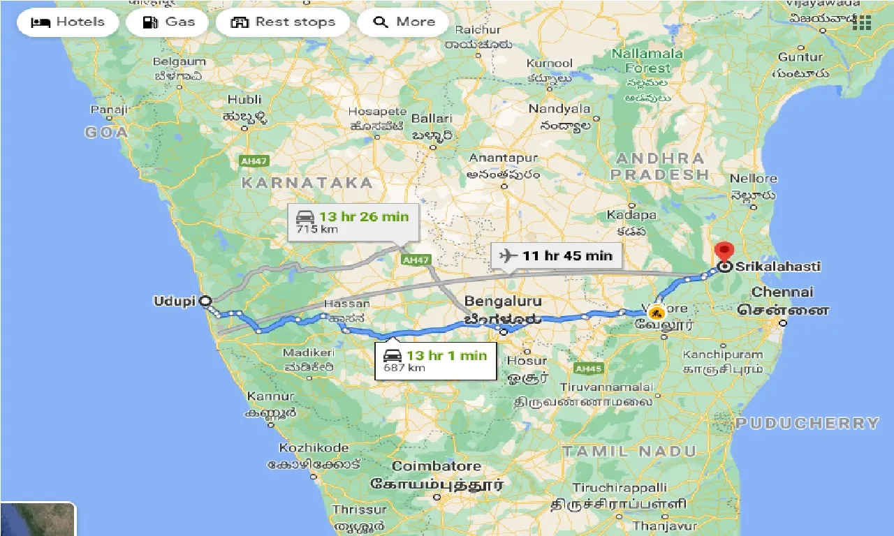udupi-to-srikalahasti-taxi