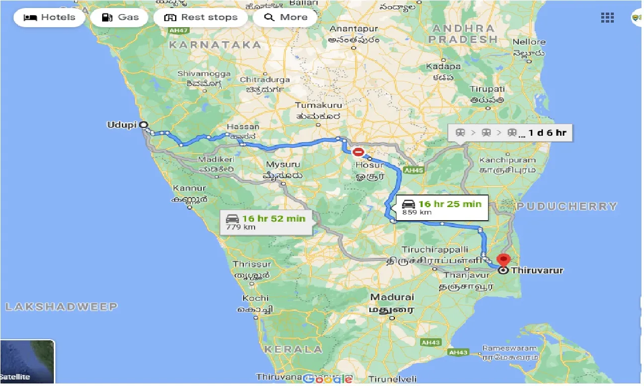 udupi-to-thiruvarur-one-way