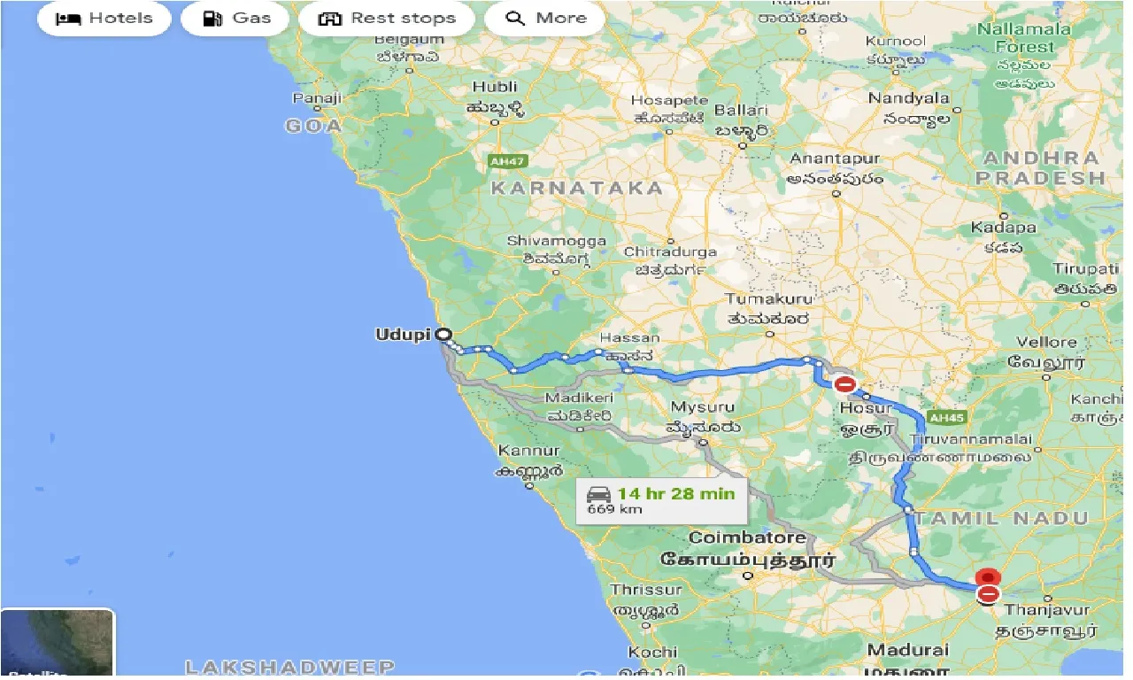 udupi-to-tiruchirappalli-taxi