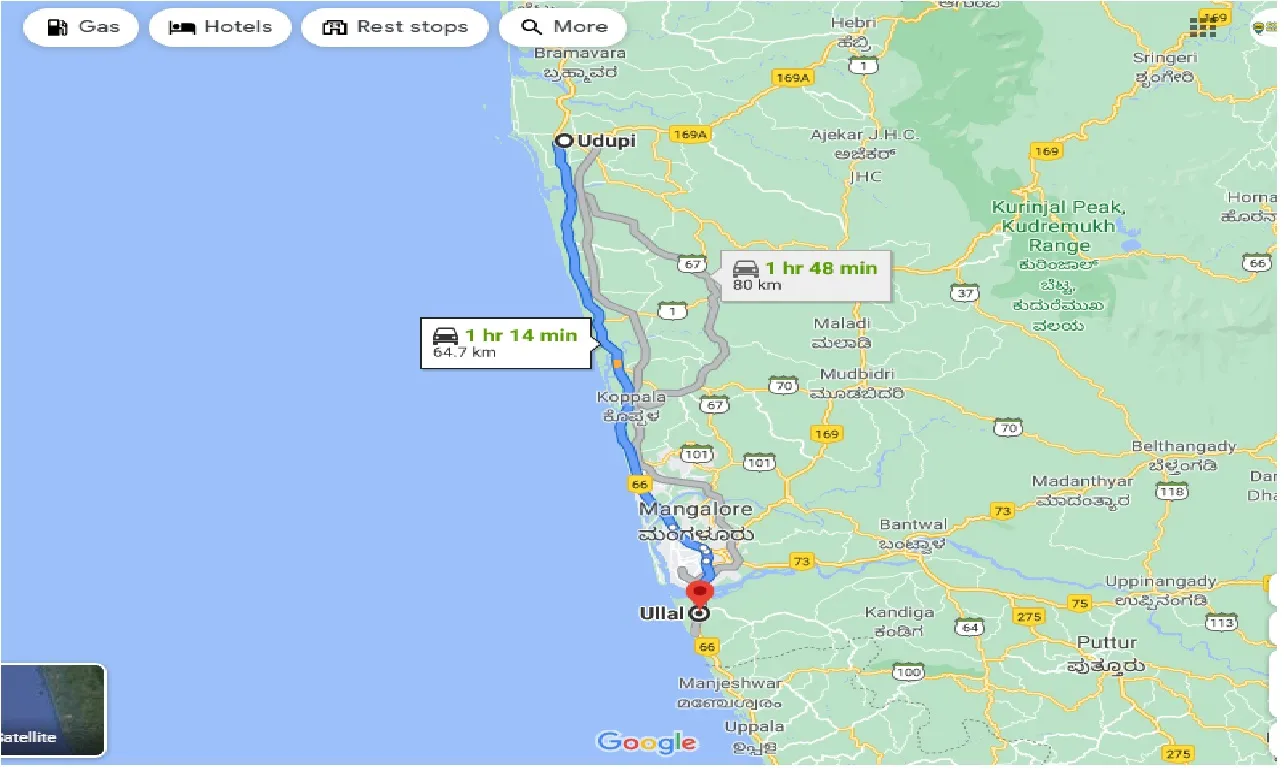 udupi-to-ullal-one-way