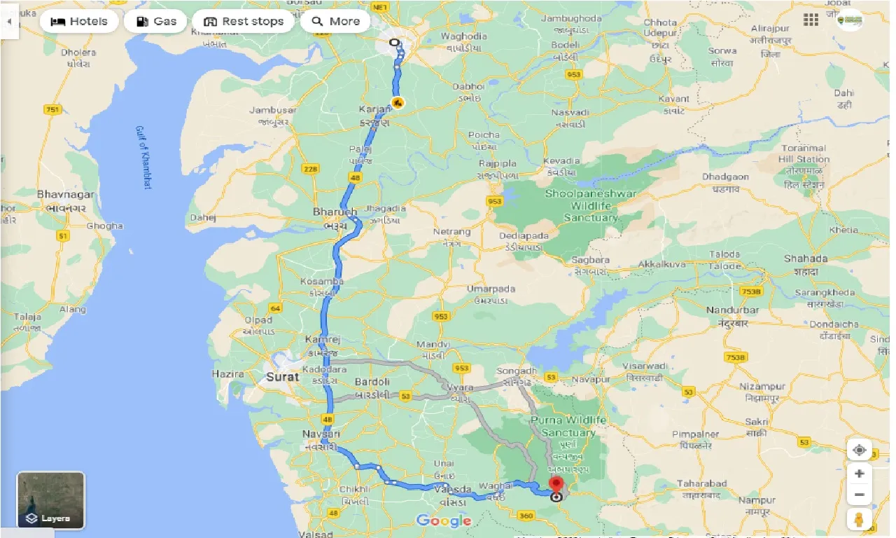 vadodara-to-ahwa-one-way