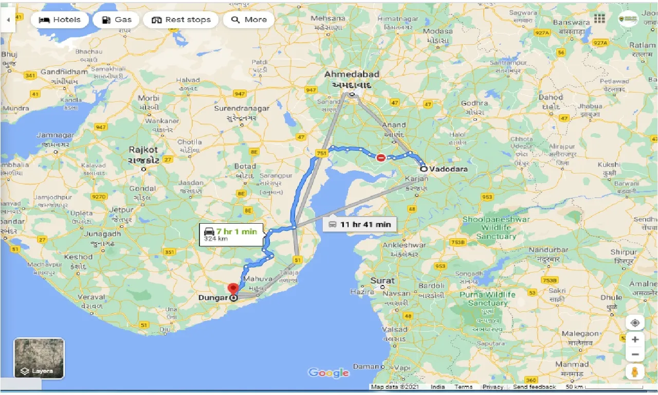 vadodara-to-dungar-round-trip