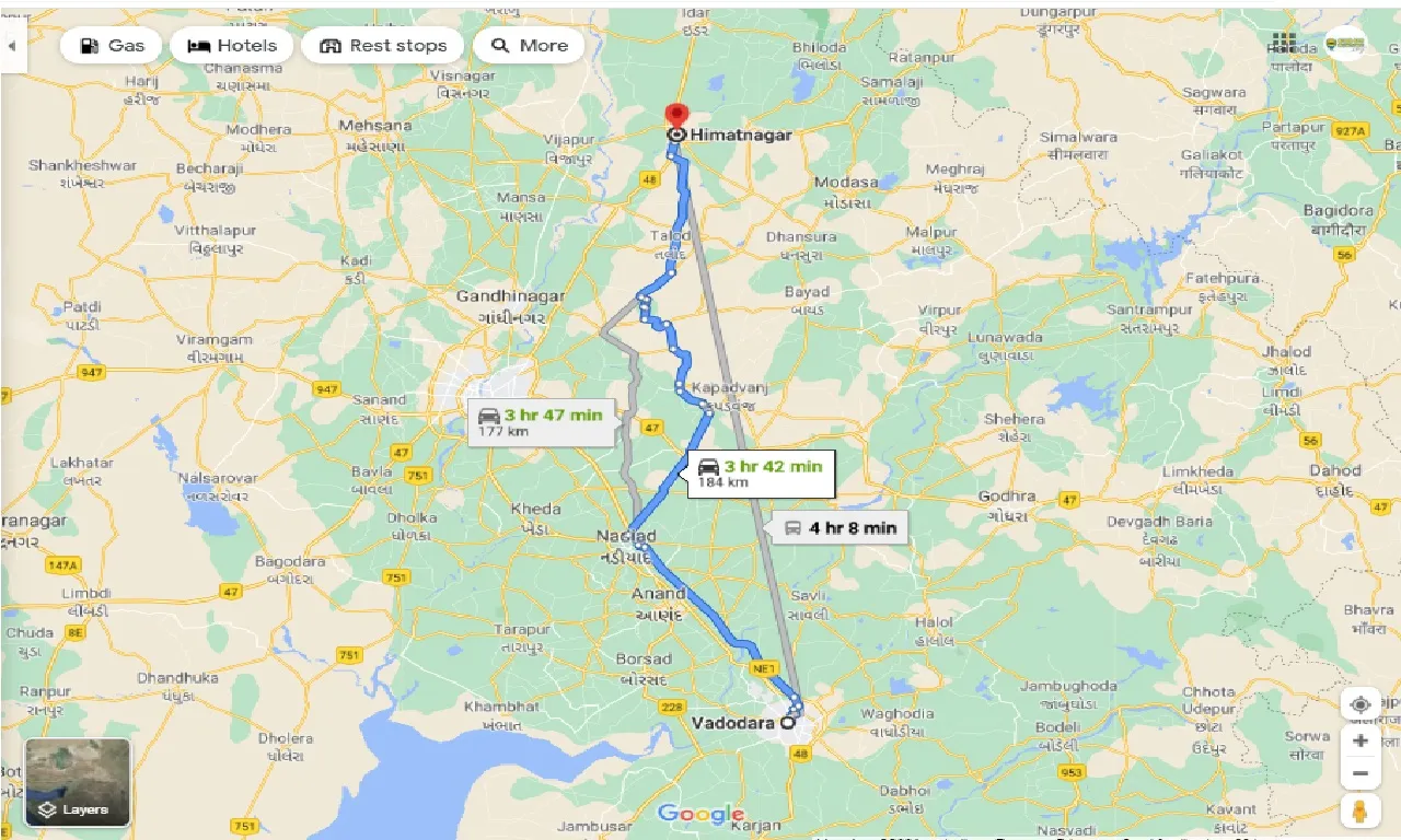 vadodara-to-himatnagar-one-way
