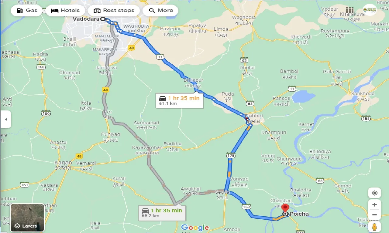 vadodara-to-poicha-round-trip