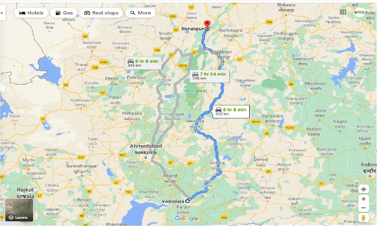 vadodara-to-ranakpur-round-trip