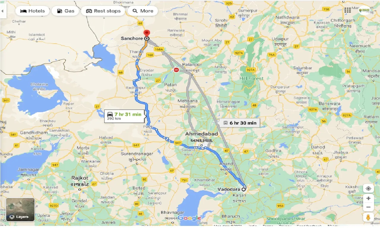 vadodara-to-sanchor-round-trip