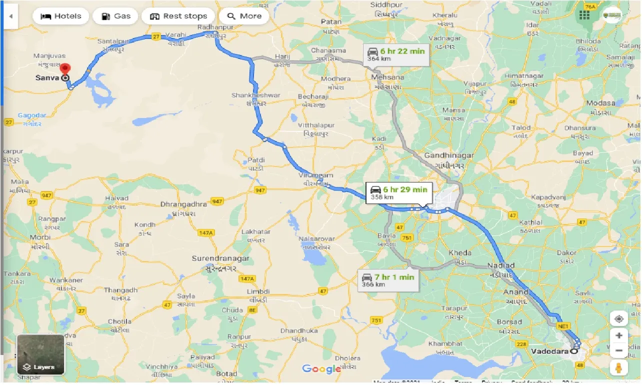 vadodara-to-sanva-round-trip