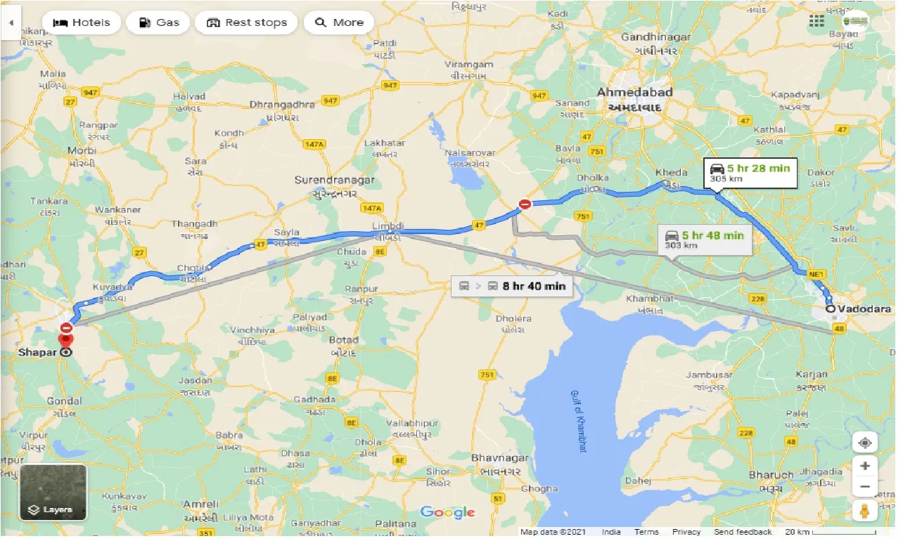 vadodara-to-shapar-round-trip
