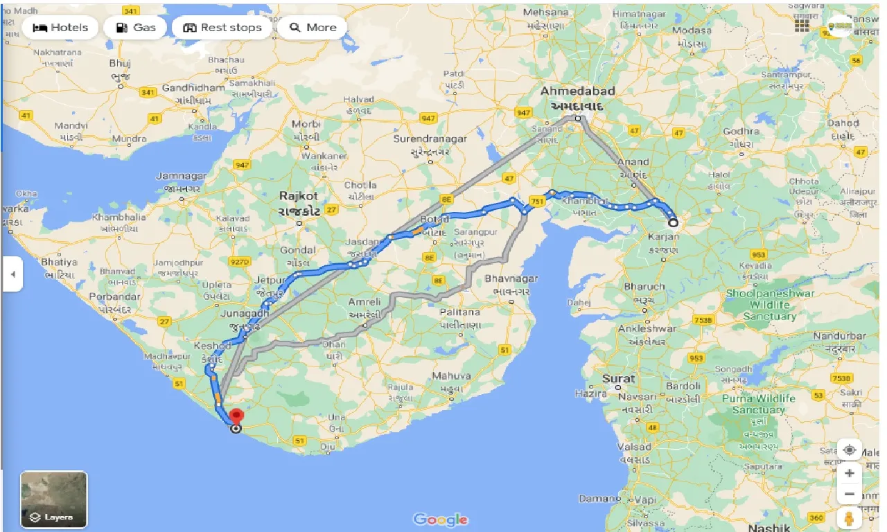 vadodara-to-somnath-one-way